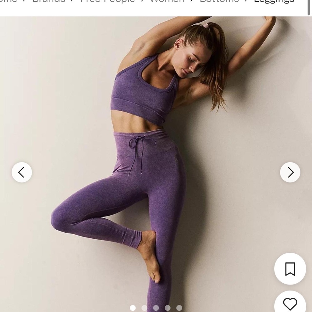 Free people movement leggings/crop set